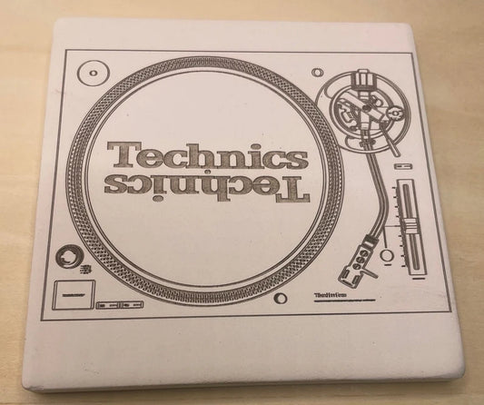DEEJAY TURNTABLES COASTERS drink coasters dj set music 4 turntables 2 mixers - Too Good Engravings