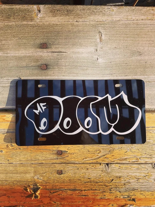 MF DOOM License Plate for car wall - Too Good Engravings