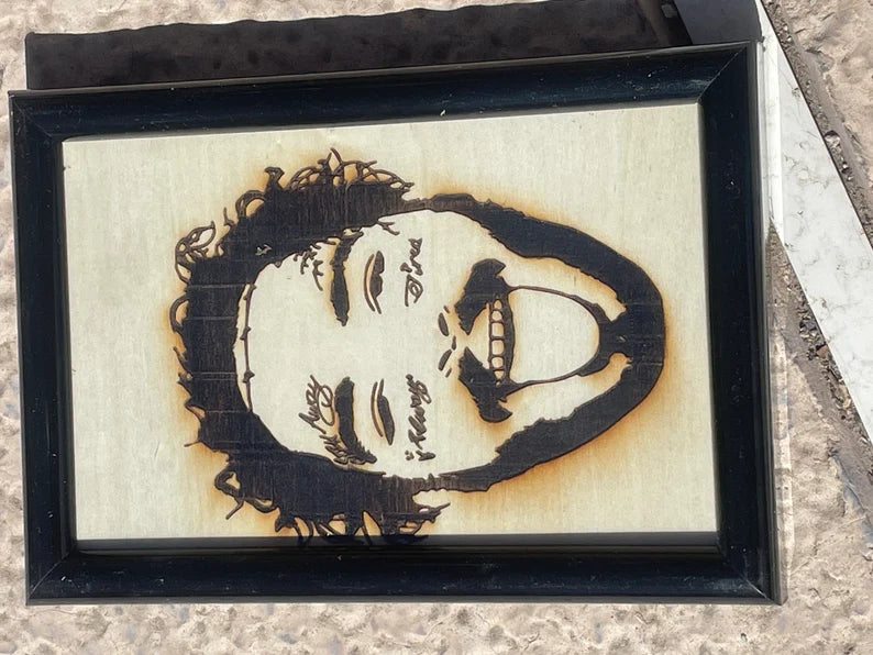 Post Malone Wood Engraved Framed 4X6 Mini picture - Too Good Engravings