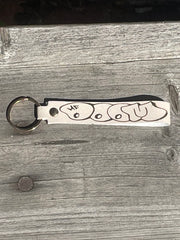 MF DOOM Keychain leatherette - Too Good Engravings