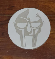 Mf Doom Mask Hip Hop Design with Ceramic Coaster - Too Good Engravings