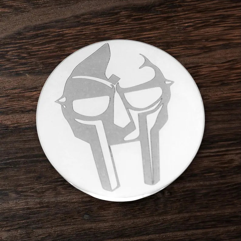 Mf Doom Mask Hip Hop Design with Ceramic Coaster - Too Good Engravings