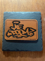 MF doom Leatherette Hat Patch - Too Good Engravings