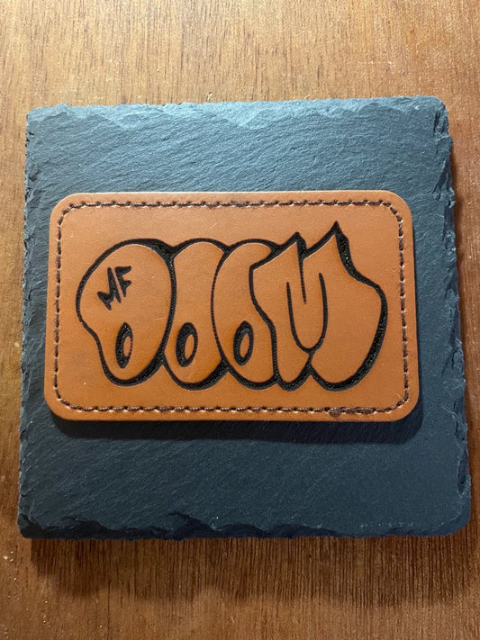 MF doom Leatherette Hat Patch - Too Good Engravings