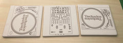 DEEJAY TURNTABLES COASTERS drink coasters dj set music 4 turntables 2 mixers - Too Good Engravings