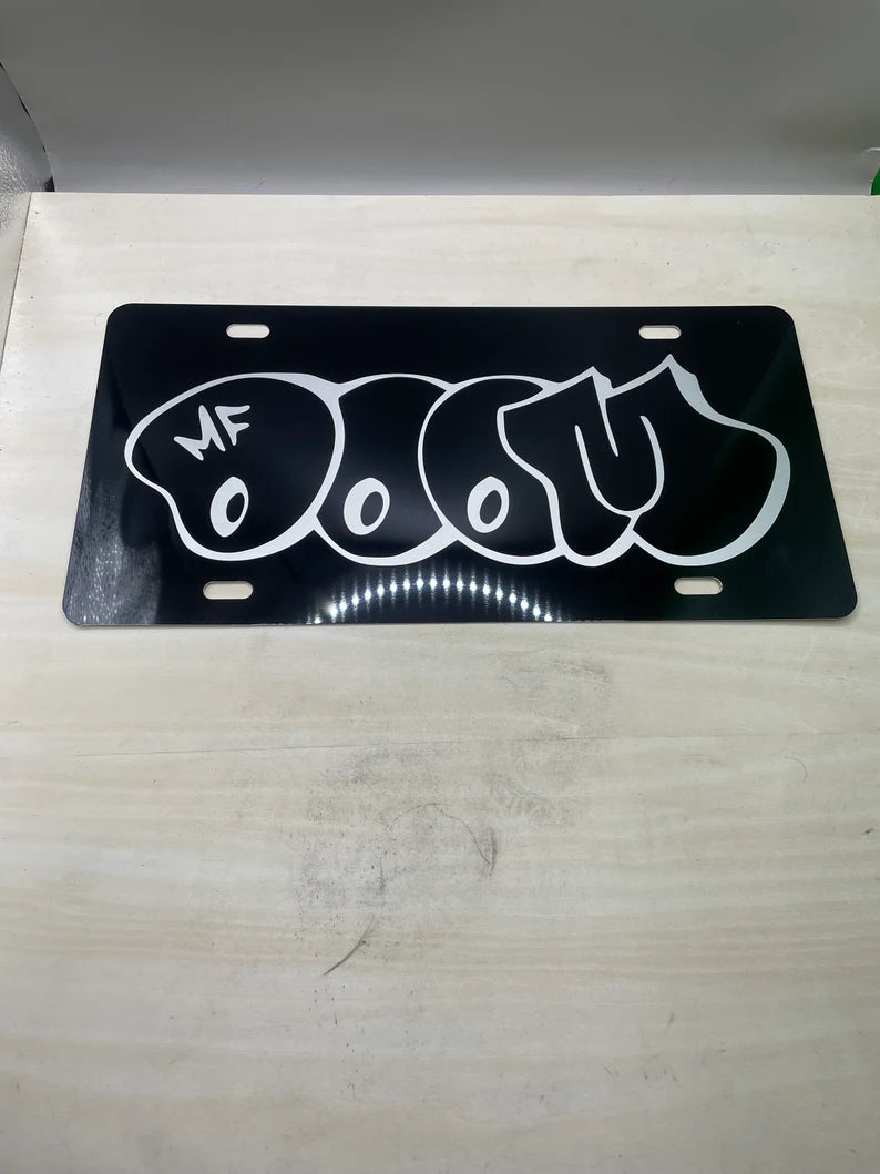 MF DOOM License Plate for car wall - Too Good Engravings