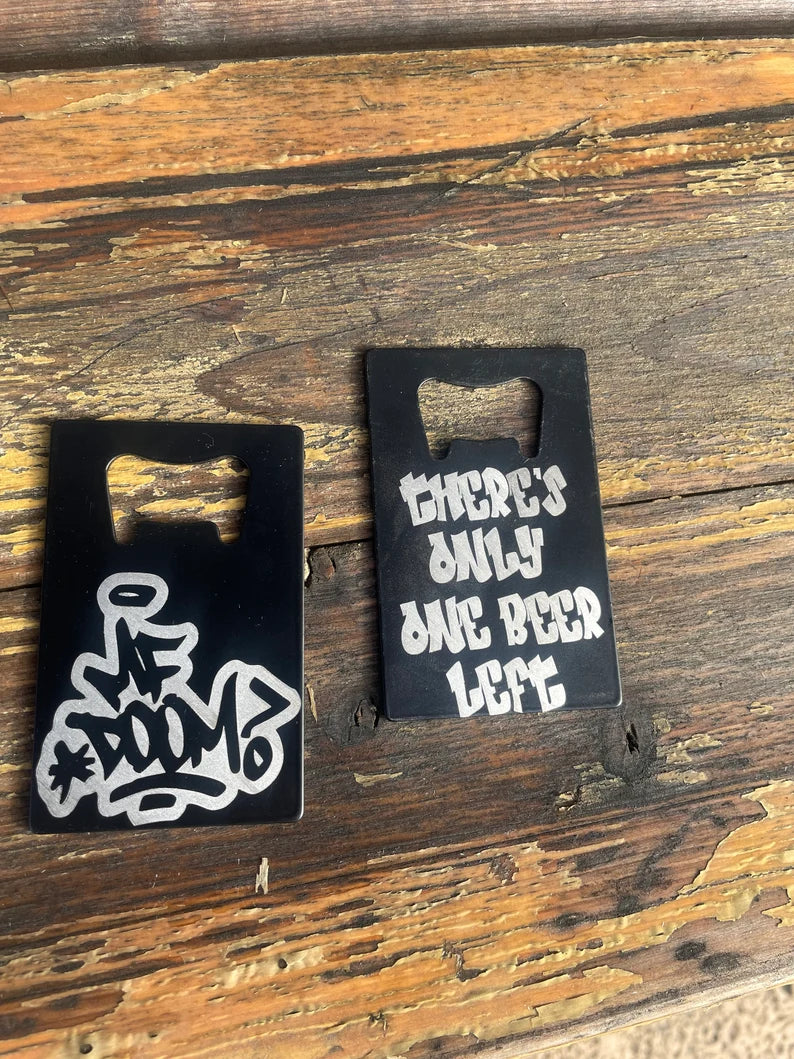 MF DOOM One Beer Bottle Opener - Too Good Engravings