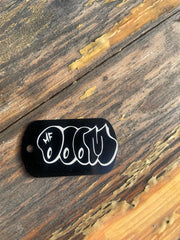 MF DOOM Military Dog Tag Pendant Necklaces Keychain - Too Good Engravings