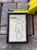 Quasimoto Madlib lord Quas Framed Picture 4x6 hand made LIMTED painted wood cut - Too Good Engravings