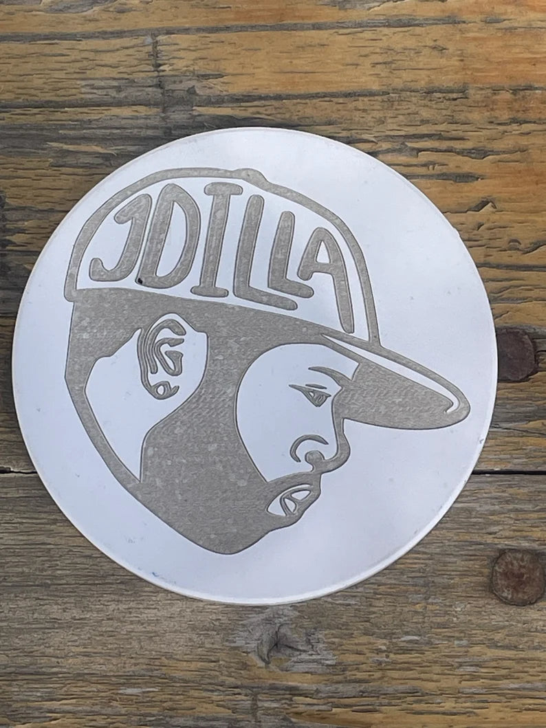 J Dilla Engraved Ceramic Drink Hip Hop Coaster - Too Good Engravings