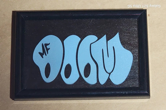 MF DOOM variety color Framed Picture 4x6 hand made Limited painted wood cut engraved - Too Good Engravings