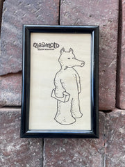 Quasimoto Madlib lord Quas Framed Picture 4x6 hand made LIMTED painted wood cut - Too Good Engravings