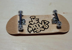 MF Doom Fingerboard: Wood Engraved Fingerboard (skateboard) & Suitcase Bag and Accessory (different colors) - Too Good Engravings