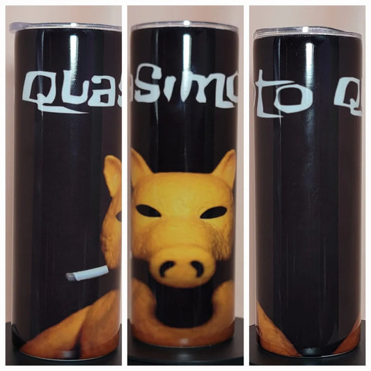 Quasimoto Hip Hop Character Tumbler's 20oz Coffee Cup Mug double wall Stainless Steel Skinny Tumbler with Straw - Too Good Engravings
