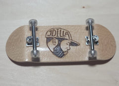 JDilla Fingerboard:Wood Engraved Fingerboard (skateboard) & Accessory and Suitcase bag - Too Good Engravings
