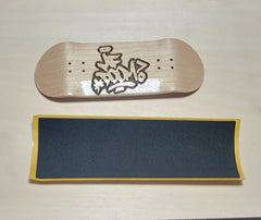 MF Doom Fingerboard: Wood Engraved Fingerboard (skateboard) & Suitcase Bag and Accessory (different colors) - Too Good Engravings