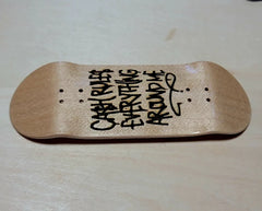Cash Rules Everything Around Me Fingerboard: Wooden Engraved words for Fun with other Accessories to Buy with your Fingerboard - Too Good Engravings
