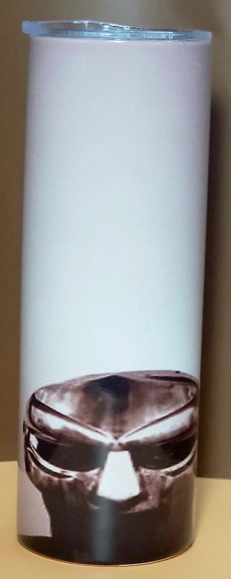 MF Doom Hip Hop Character Tumbler's 20oz Coffee Cup Mug double wall Stainless Steel Skinny Tumbler with Straw and Lid - Too Good Engravings