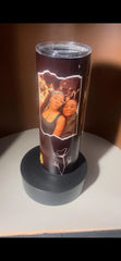 Your own Pictures collage Tumbler's 20oz and put your saying & front, has double wall Stainless Steel Skinny Tumbler with Lid and Straw - Too Good Engravings