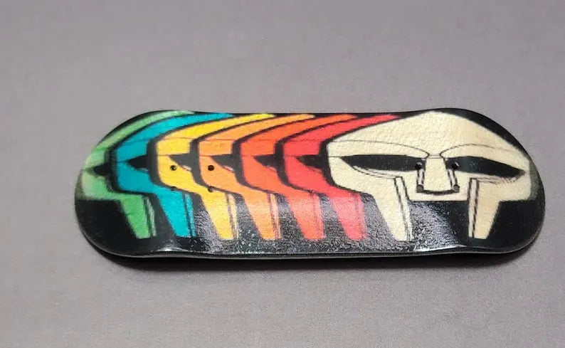 MF Doom color Mask Fingerboard: Wooden Fingerboard - Too Good Engravings