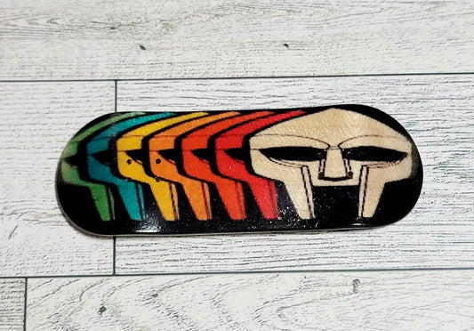 MF Doom color Mask Fingerboard: Wooden Fingerboard - Too Good Engravings